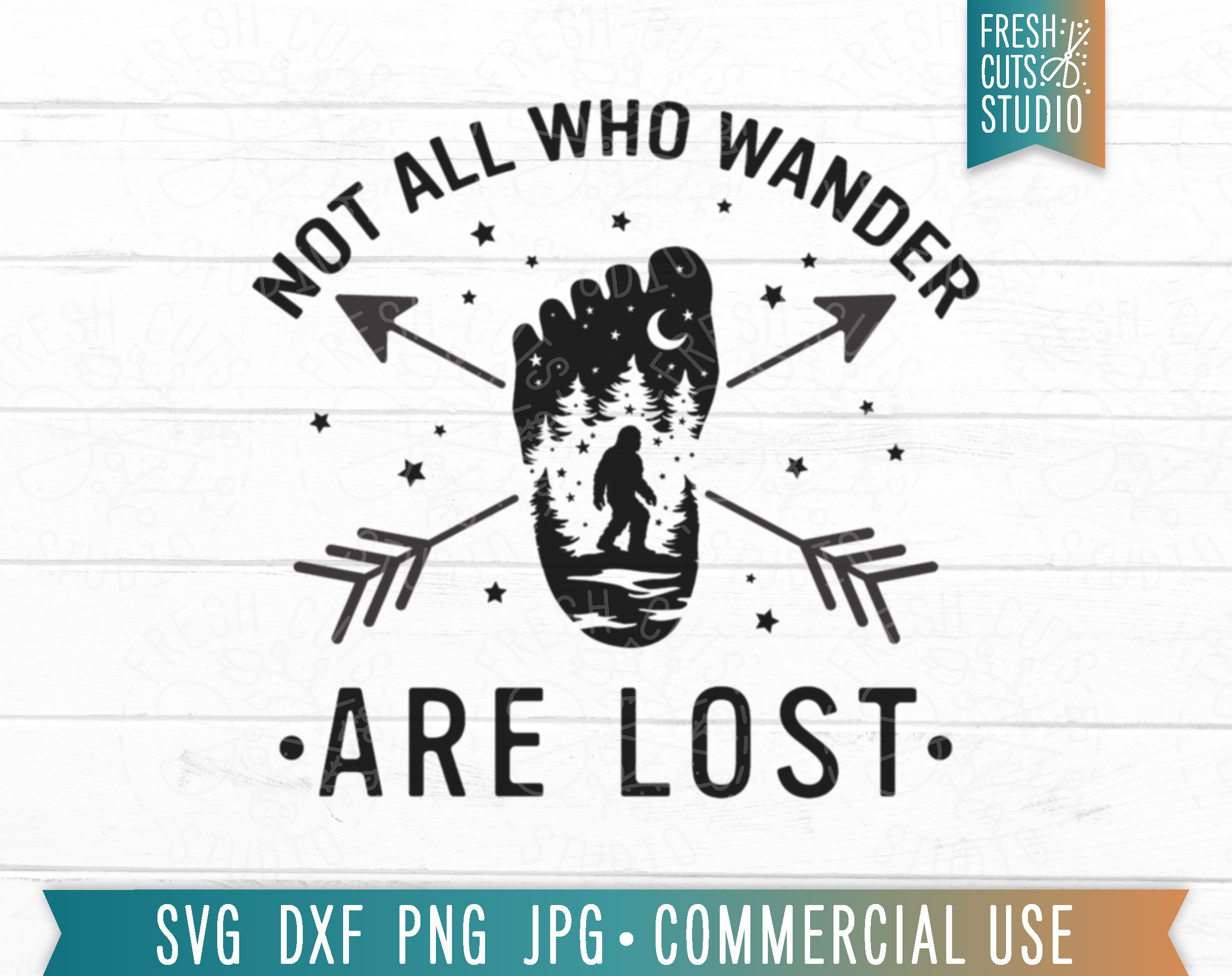 Not All Who Wander Are Lost T-Shirt Bigfoot Sasquatch, White Not All Who Wander Are Lost T-Shirt Bigfoot Sasquatch, White