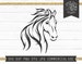 Horse SVG Instant Download Cut File for Cricut and Silhouette, Elegant Horse Design, Hand Drawn Horse Head Svg, Farm, Horse Drawing Png Dxf 