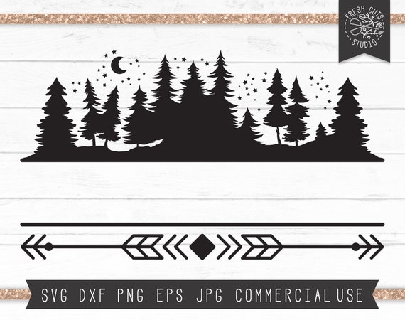 Download Free Starry Forest Silhouette Svg Cut File For Cricut Instant Etsy SVG Cut Files
