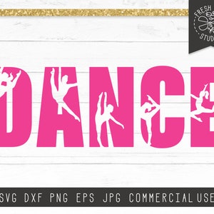 Dans SVG gesneden bestand voor Cricut, dans Word SVG, danser silhouet SVG clipart, SVG voor dansers, Dance team SVG DXF PNG, Instant Download