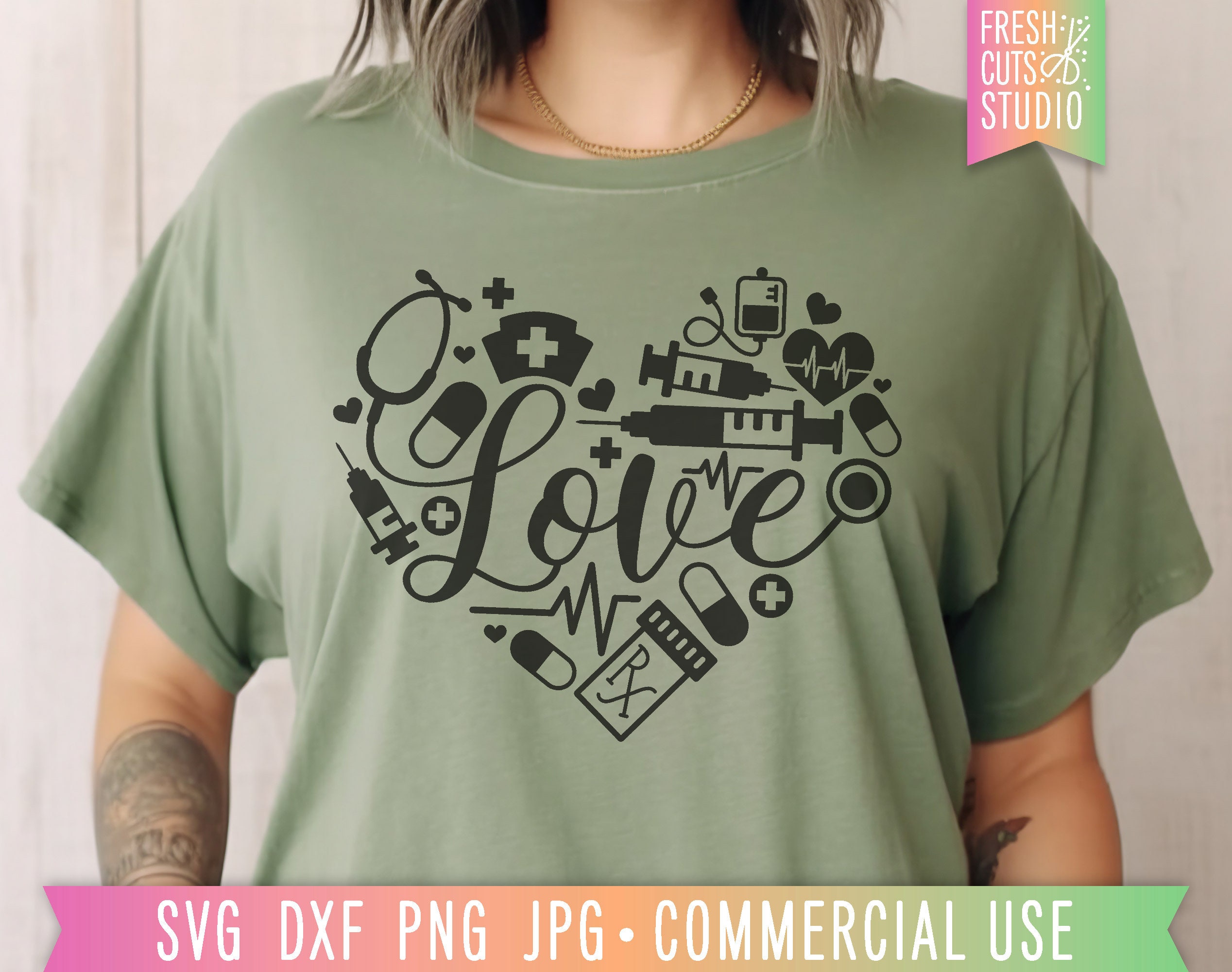 Nurse SVG Bundle, Floral Nurse Cut Files for Cricut, Nurse PNG, Nurse ...
