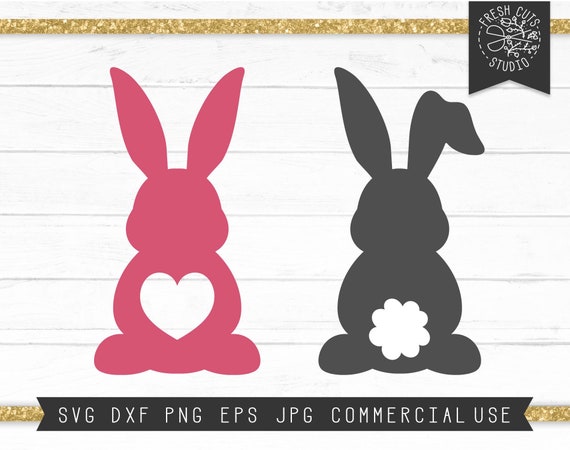 Download Bunny Rabbit SVG Cut File Instant Download Heart Bunny Svg ...