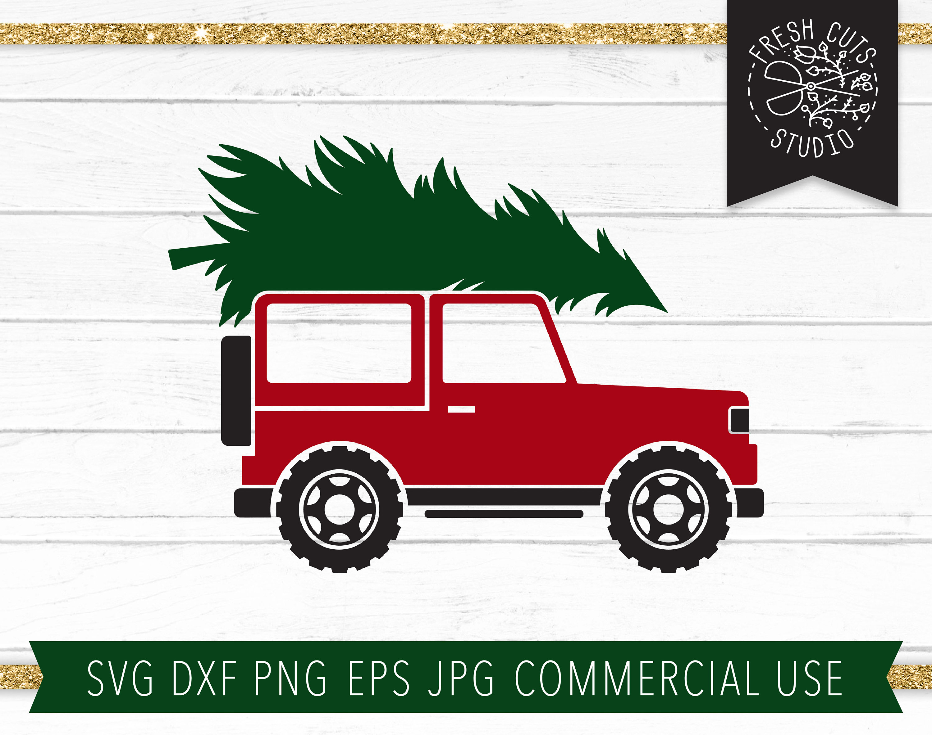 Christmas Tree SVG Truck Truck With Tree SVG Red Truck SVG  Etsy