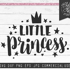 Princess Svg Instant Download Cut File for Cricut, Silhouette, I Am A Princess Svg Saying, Birthday Princess Party Svg Cutting File png jpg