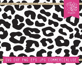 Leopard Spots SVG File Instant Download, Leopard Print Svg, Leopard Spots Cut File for Cricut, Silhouette, Leopard Pattern Svg, Animal Spots