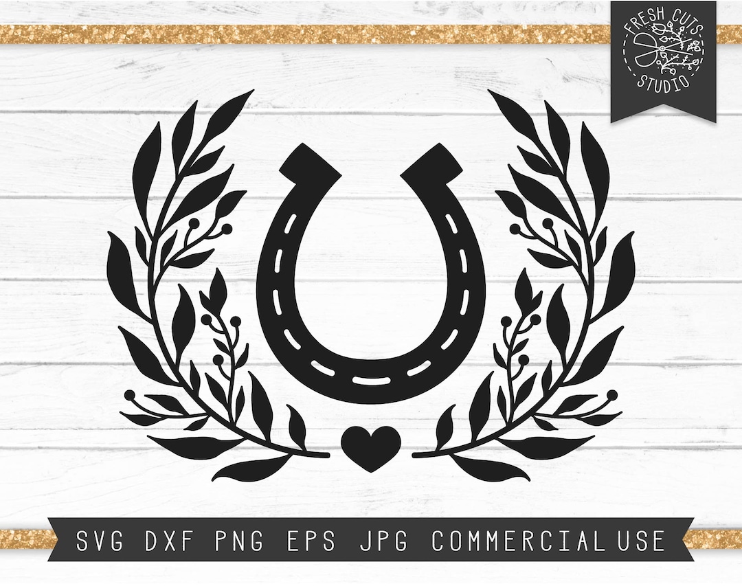 Horseshoe SVG Instant Download, Horse Shoe Cutting Files for Cricut