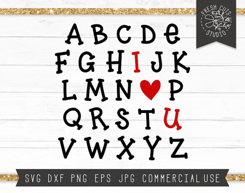 Download ABC I Love You Svg Cut File for Cricut ABC Svg Alphabet ...