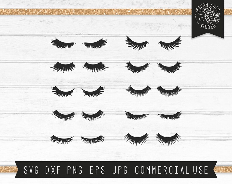 Download Eyelashes Svg Cut Files for Cricut Silhouette Instant | Etsy