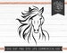 Horse SVG Instant Download Cut File for Cricut and Silhouette, Elegant Pretty Horse Design, Hand Drawn Horse Head Svg, Farm, Horse Drawing 