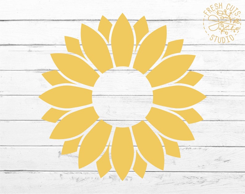 Download Sunflower SVG Flower Sunflower Monogram Frame Flower | Etsy