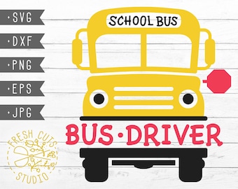 School Bus Driver Name Frame SVG (Digital Download - dxf, png, eps, jpg)