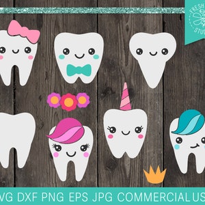 Tooth SVG Bundle, Teeth svg, Dental svg, Tooth Fairy svg File, Instant Download, Cute Tooth Clip Art, Girl Tooth, Boy Tooth, Dentistry svg