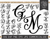 Fancy Letters SVG Cut Files for Cricut, Monogram Letters, Fancy Alphabet for Personalization, Letters Dxf, Instant Download Silhouette Files