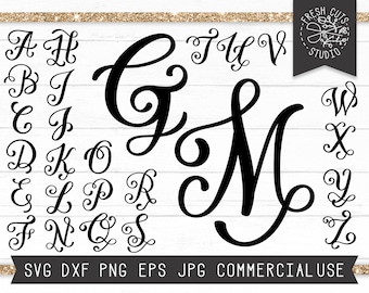 how to write fancy letter Fancy Letters SVG Cut Files for Cricut, Monogram Letters, Fancy Alphabet for Personalization, Letters Dxf, Instant Download Silhouette Files