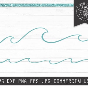 Wave SVG archivo descarga instantánea, Wave Cut archivo para Cricut, Ocean svg, Simple Waves SVG, Water svg, Surf Svg, Seaside svg, Wave Decal Design
