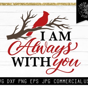 Cardinal SVG File, Memorial svg, Remembrance svg, Grief Loss Loved Ones, Cardinal on Branch svg, Cardinal in tree svg Instant Download dxf