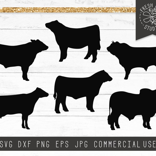 Cow SVG, Show Cows SVG Cut File, Cow Silhouettes, Brahmin Cow SVG, Bull Svg, Beef Cow Svg, Livestock, Cattle svg Show Heifer, Show Steer svg