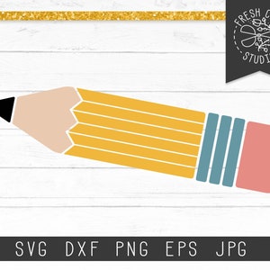 Arquivo de corte SVG de lápis Download instantâneo de arquivos de design digital para Cricut, Silhueta, Professor svg, Arquivo de corte de lápis, Design de lápis simples png