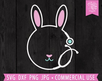 Easter Stethoscope SVG Cut File Cricut, Easter Nurse svg, Easter Bunny Stethoscope, Bunny Ears svg, Easter Rabbit svg, Spring Nurse SVG png