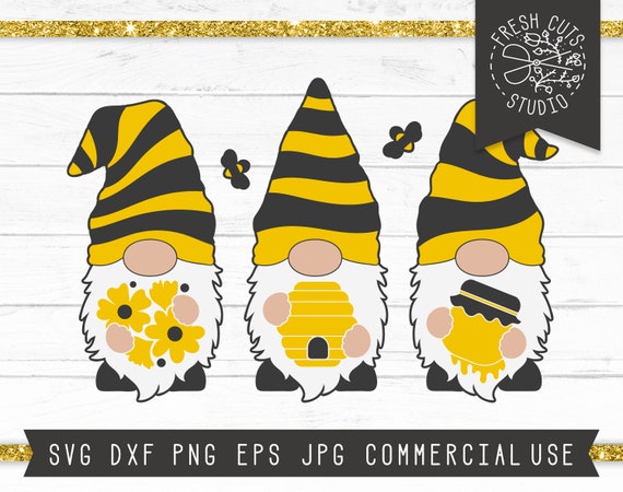 Gnome SVG, Bee Gnome Svg, Bumble Bee SVG Cut Files for Cricut, Honey Comb  svg, Gnome Bee Keeper Svg, Honey svg, Instant Download, Garden Svg