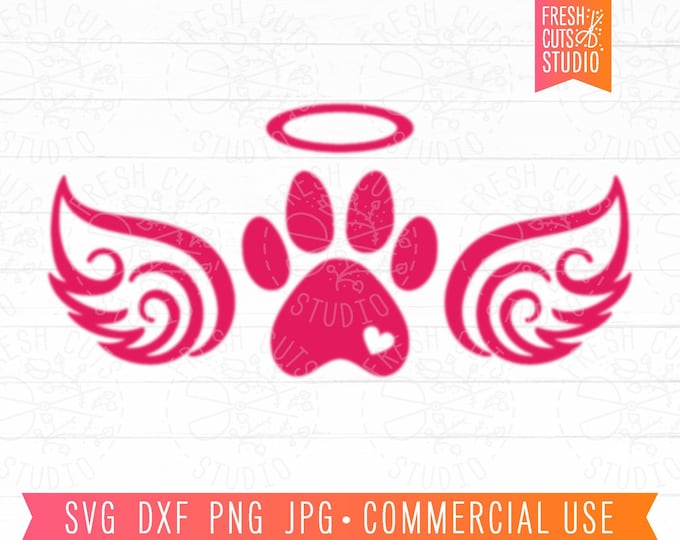 Pet Memory SVG, Dog Memorial Svg, Cat Memorial Svg, Angel Wings Svg ...