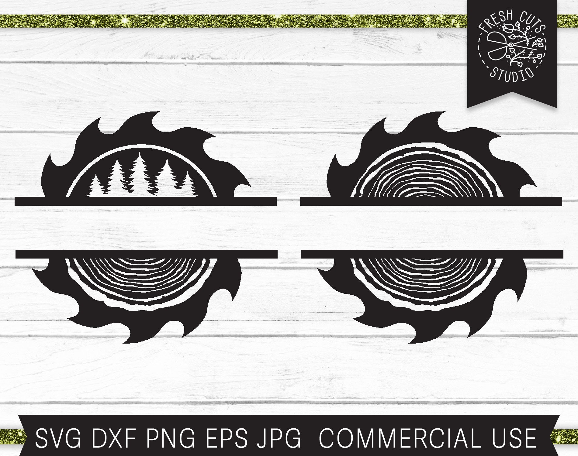 Wood Saw Blade SVG Cut File Pine Tree svg Pine Silhouette Etsy