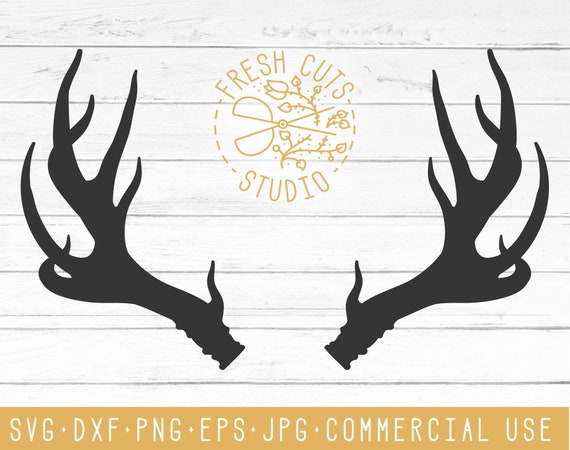 Download Antler Svg Clipart Silhouette Design Vector Antler Dxf Eps Etsy