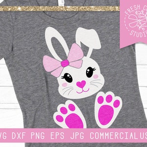 Hase Kaninchen SVG für Mädchen, Osterhase Svg, Ostern Svg, Hase Füße Svg, Ostern Mädchen Svg, Ostern Shirt Svg, Bunny Gesicht, Instant Download