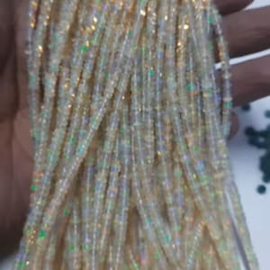 Ethiopian Opal Rondelle Beads: AAA Quality, 3.5-6mm
