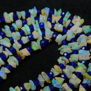 Uncut Nuggets Shape Smooth Welo Fire Ethiopian Opal 4-8 MM Smooth Cut Stones for Jewellery Making, Beading & Craft Supplies Multicolor