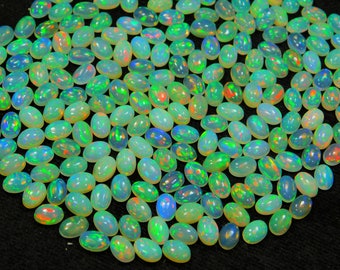 Äthiopischer Opal Cabochon, Opal Cabochon ~ (5x7 mm Mix Größe 20 Stück) Oval Cabochon kalibrierte Größe Opal lose Stein ~