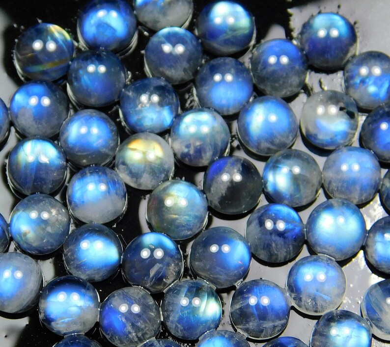 AAAA Top Quality 100% Natural Rainbow Moonstone Round | Etsy