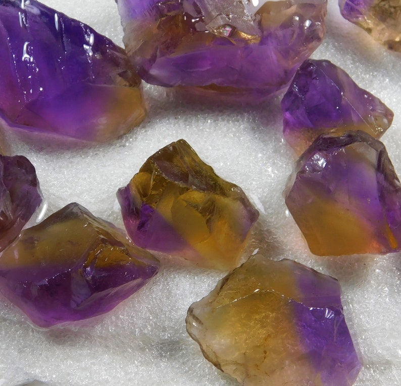 A+AAA 100/% Natural TOP GRADE Purple Yellow Ametrine Rough Loose Gemstones##444#