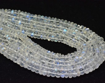 Top Quality Natural Moonstone  Rainbow Moonstone, Rondelle Beads Moonstone strands Flashy Rainbow Beads Moonstone Jewelry Wholesale Beads