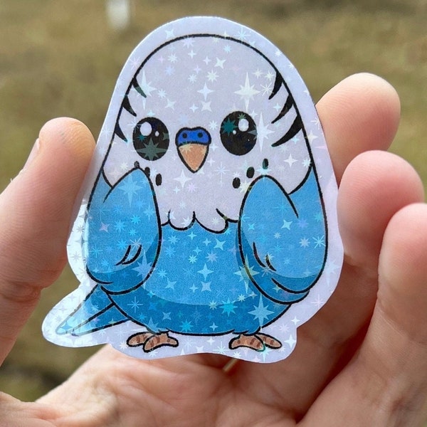 Budgie Parakeet Sticker Cartoon Sparkle