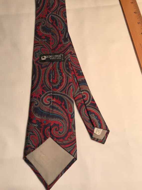 Don Loper Beverly Hills Vintage All Silk Tie Red … - image 2