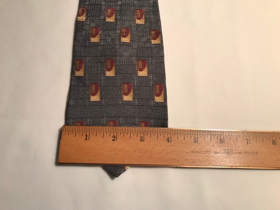 Bill Blass Black Label Vintage All Silk Tie Grey … - image 3