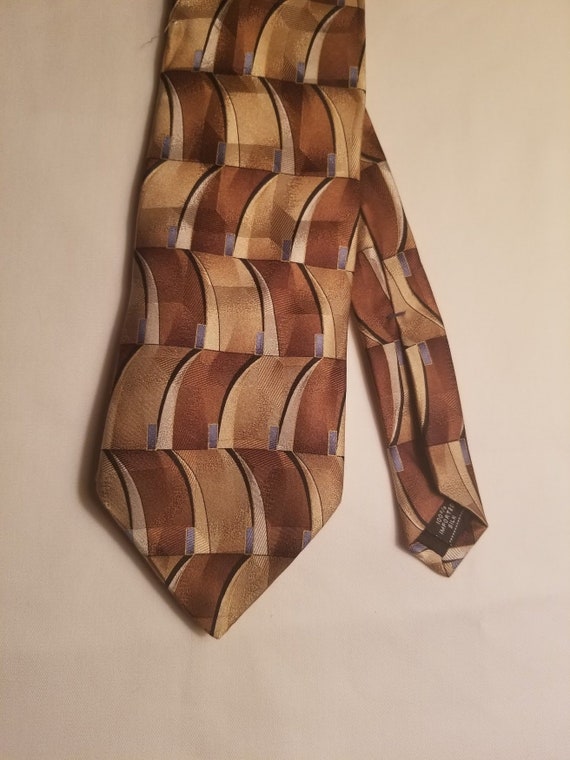 Stafford Vintage All Silk Tie Brown, tan, black, w
