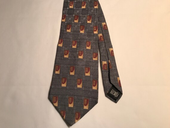 Bill Blass Black Label Vintage All Silk Tie Grey … - image 1