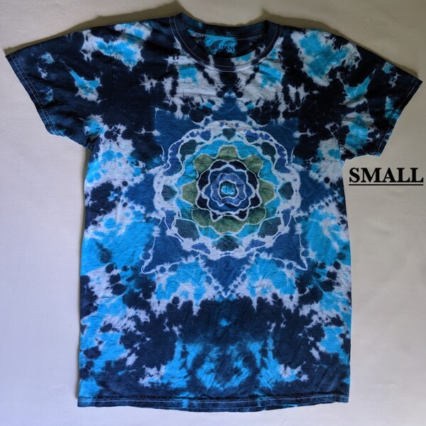 T-shirt Manches Longues Dark Rainbow Mandala Tie Dye – Taille S – Coton 100%