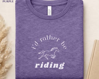 Camiseta "Prefiero montar", camiseta de caballo al galope, camiseta ecuestre, regalo para amantes de los caballos, camiseta con gráfico de caballo sencillo, camiseta de equitación western