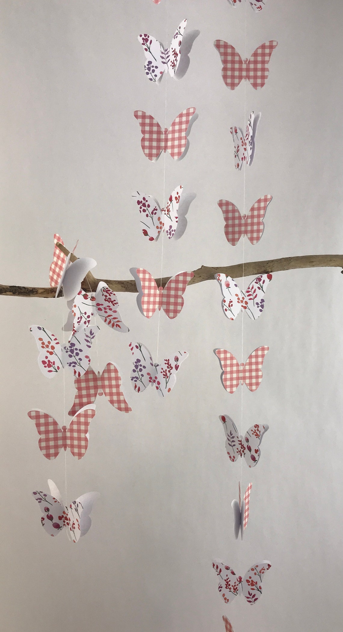 Paper Butterfly Garland 1 Metre Garland Party Decor Etsy