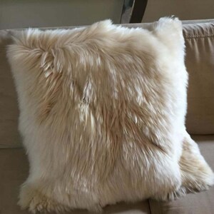 100% Baby Alpaca Fur Cushion Covers, pillow cover, fur pillow / Cushion alpaca / Alpaca fur image 3