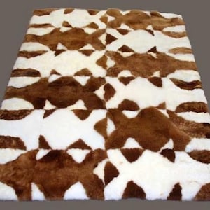 100% Alpaca fur rug - Luxurious rug- Real alpaca fur rug, Plush Very Soft rug, alpaca fur rug area soft fluffy - fur accents rug room decor