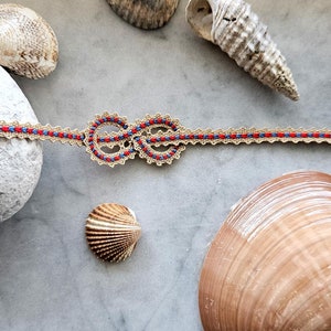 Patrón de encaje de bolillos digital - Pulsera de un solo nudo