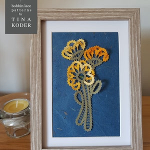 Digital Bobbin Lace pattern-Flower bouquet