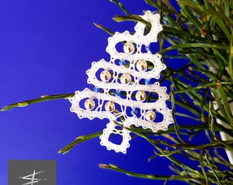 Digital Bobbin Lace pattern-small Christmas tree