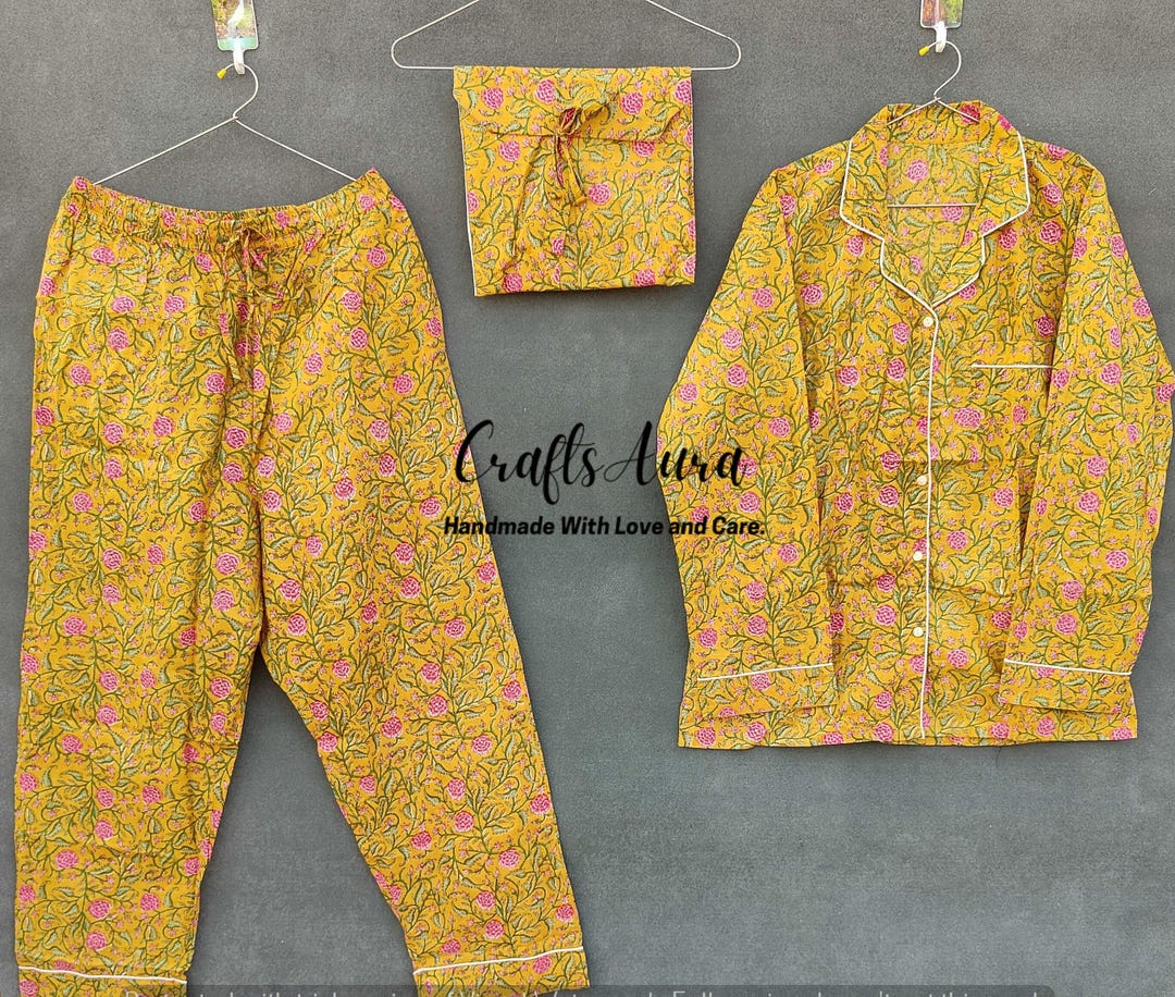 Cotton Block Printed Pajama Set main image 0