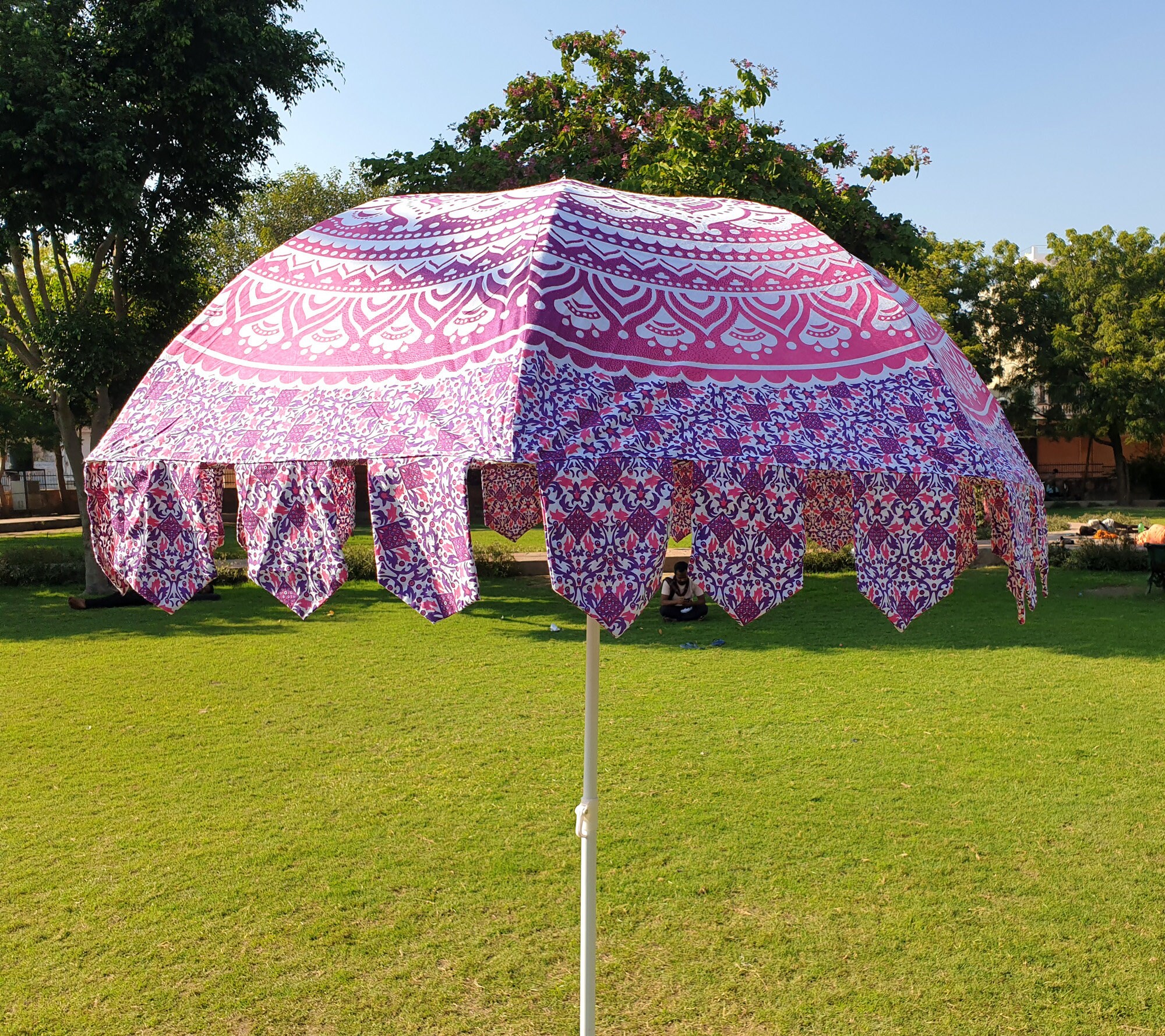 Gartenschirm Indisch Lrge Größe Unikat Art Pool Schirm Strand | Etsy