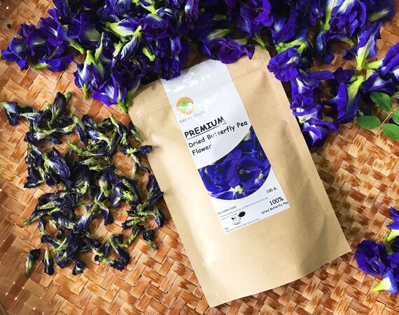 Thai Dried Butterfly Pea Flower L Organic Blue Flower Tea 100gkraft Bag